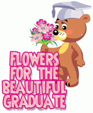 Happy Graduation Flowers For You GIF