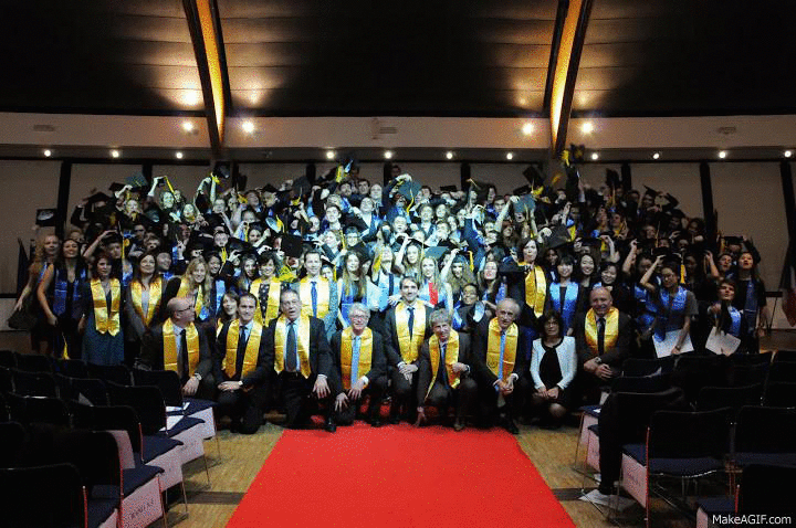 Happy Graduation Hat Throw GIF