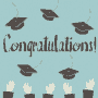 Happy Graduation Hats Off Congrats GIF