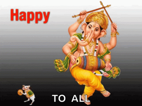 Happy Greeting Card With Deity