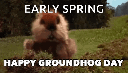 Happy Groundhog Day Early Spring GIF