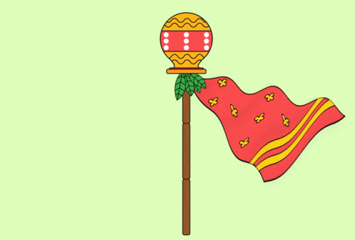 Happy Gudi Padwa Poster With Flag On A Pole GIF