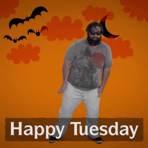 Happy Guy Dancing Spooky Happy Tuesday GIF