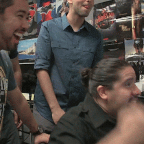 Happy Guys Team High Five GIF