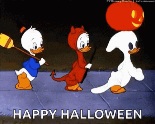 Happy Halloween Donald Duck Trick Or Treat GIF