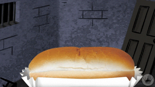 Happy Halloween Funny Sausage Vampire In Bread Coffin GIF