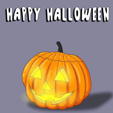 Happy Halloween Penguin Waving Animation GIF