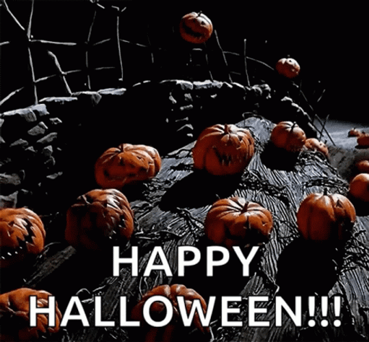 Happy Halloween Pumpkin Ghost GIF