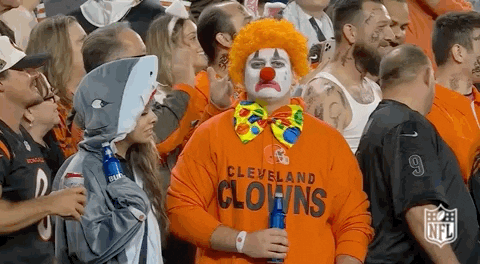Happy Halloween Sad Cleveland Clown GIF