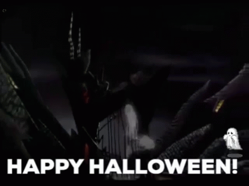 Happy Halloween Screaming Ghost GIF
