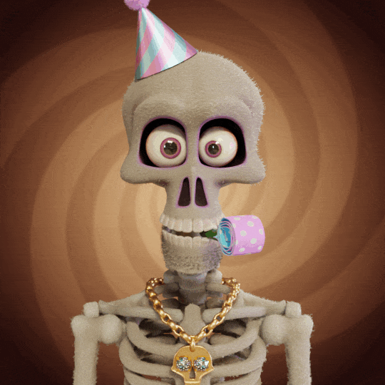Happy Halloween Skeleton Party Hard GIF