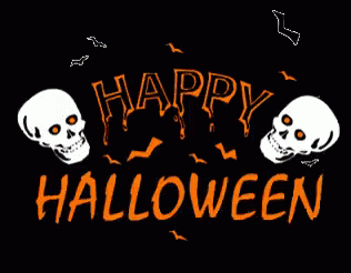 Happy Halloween Skull Shake GIF