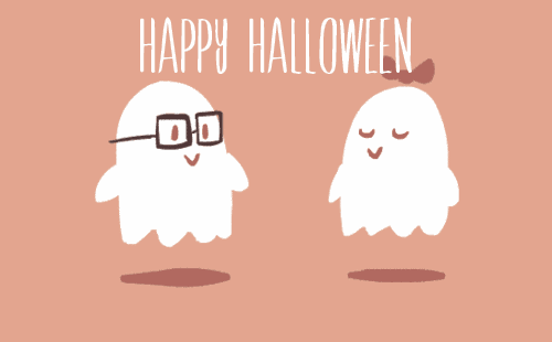 Happy Halloween Sweet Ghost Kiss GIF