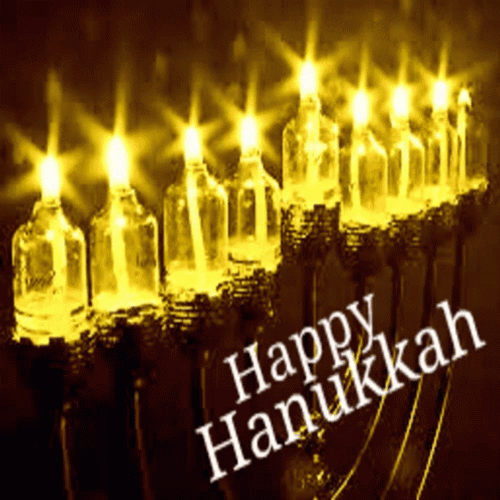 Happy Hanukkah Candles Shining Bright GIF