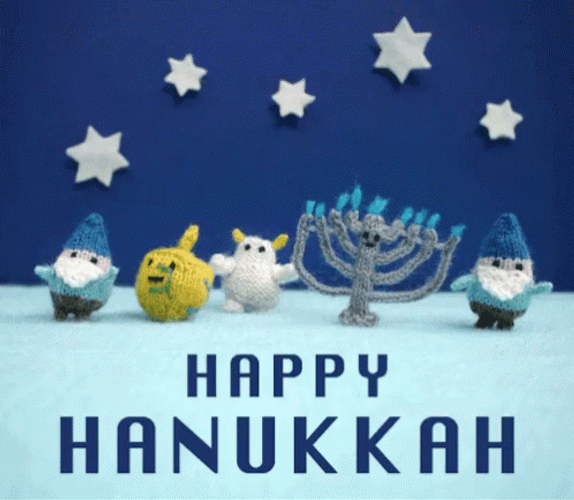 Happy Hanukkah Cute Toys Kids GIF