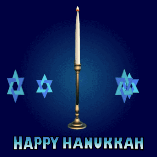 Happy Hanukkah Jewish Greeting Animation GIF