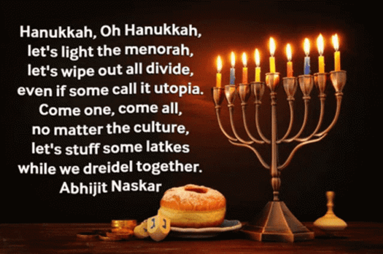 Happy Hanukkah Judaism Poem Jewish Tradition GIF