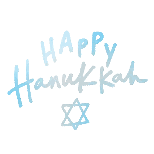 Happy Hanukkah Sign with Blue Star