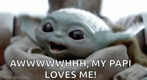 Happy Happy Happy Meme Baby Yoda GIF