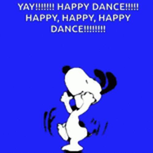 Happy Happy Joy Joy Snoopy Happily Jumping GIF