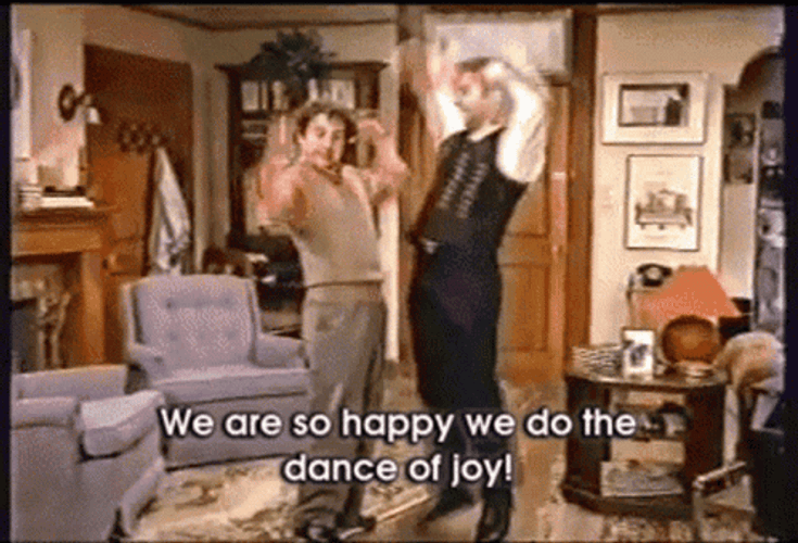 Happy Happy Joy Joy Men Dance Of Joy GIF