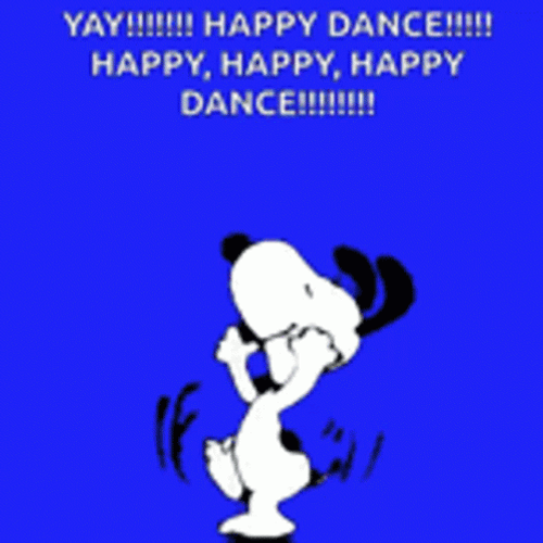 Happy Happy Joy Joy Snoopy Happily Jumping GIF