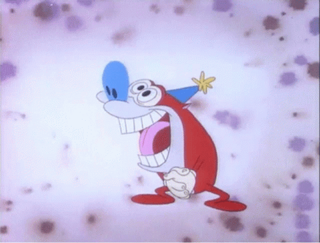 Happy Happy Joy Joy Stimpson The Cat GIF