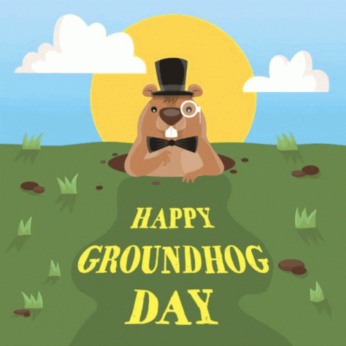 Happy Heart Groundhog Day  GIF