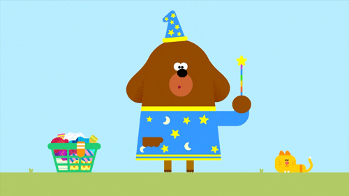 Happy Hey Duggee Holding Magic Wand GIF