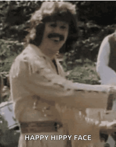 Happy Hippie Face GIF