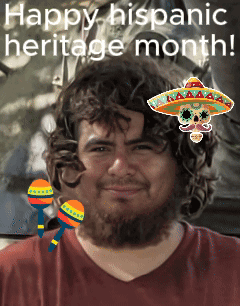 Happy Hispanic Heritage Man in Sombrero With Maracas
