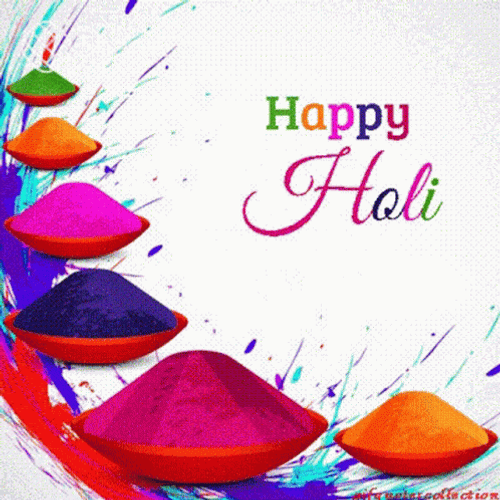 Happy Holi Colorful Design GIF