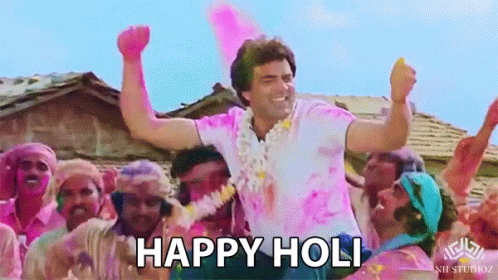 Happy Holi People Carrying Man GIF