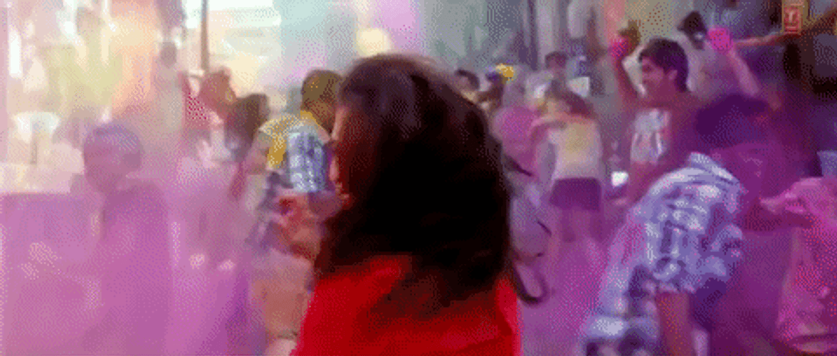 Happy Holi Throwing Pink Powder GIF 