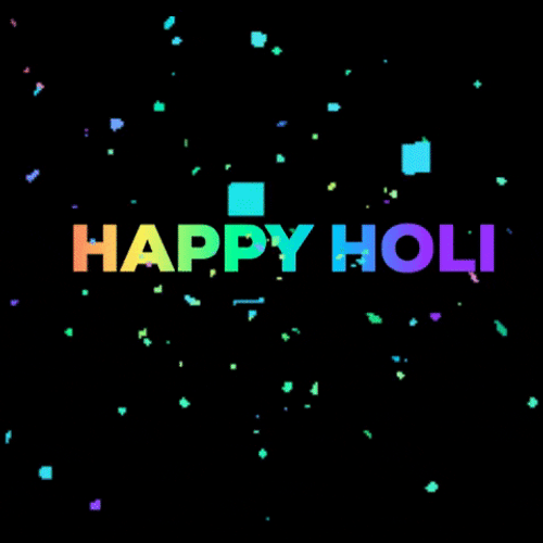 Happy Holi With With Confetti GIF