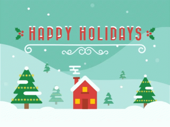 Happy Holiday House In Middle Of The Forest GIF