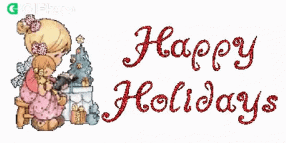 Happy Holiday Mother And Child Making Christmas Tree GIF