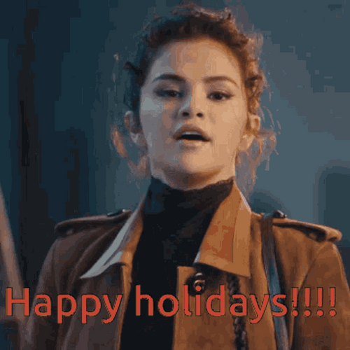 Happy Holiday Selena Gomez GIF