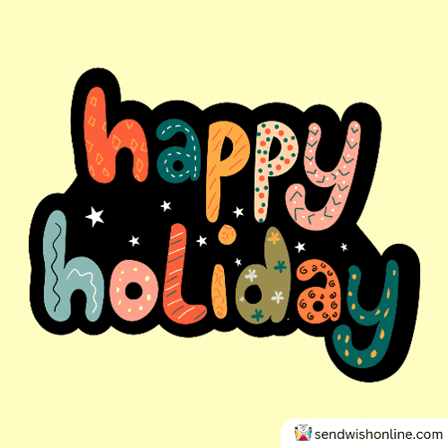 Happy Holiday Sign GIF