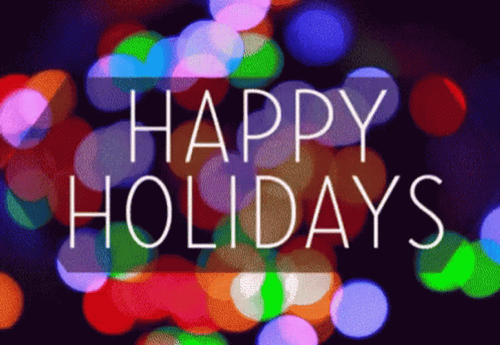Happy Holiday With Christmas Light GIF