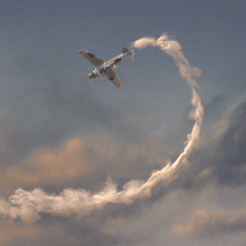 Happy Holidays Airplane Heart GIF