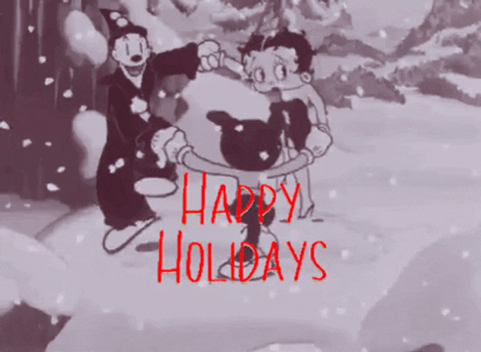 Happy Holidays Betty Boop GIF