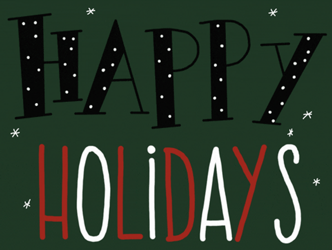 Happy Holidays Candy Cane GIF