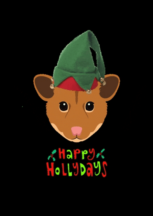 Happy Holidays Hamster GIF