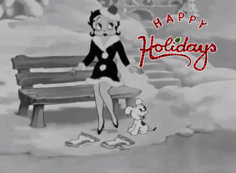 Happy Holidays Meme Betty Boop Posing GIF