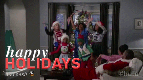 Happy Holidays Meme Cheerful Family GIF