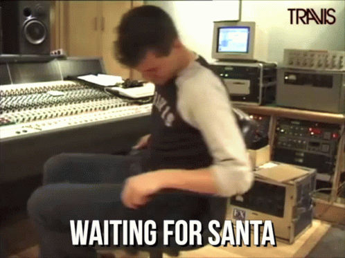 Happy Holidays Meme Waiting For Santa GIF
