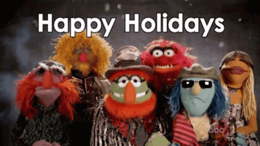 Happy Holidays Muppet GIF