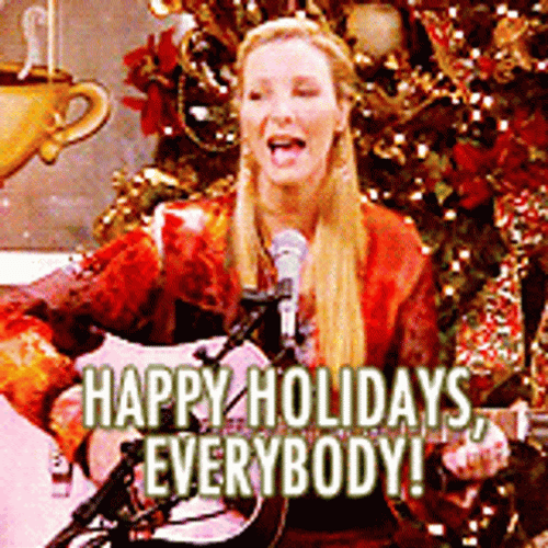 Happy Holidays Phoebe Buffay GIF