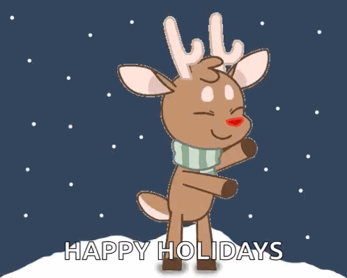 Happy Holidays Rudolph GIF